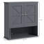Armoire murale de salle de bain grise avec attrait et tablettes réglables pour un rangement efficace