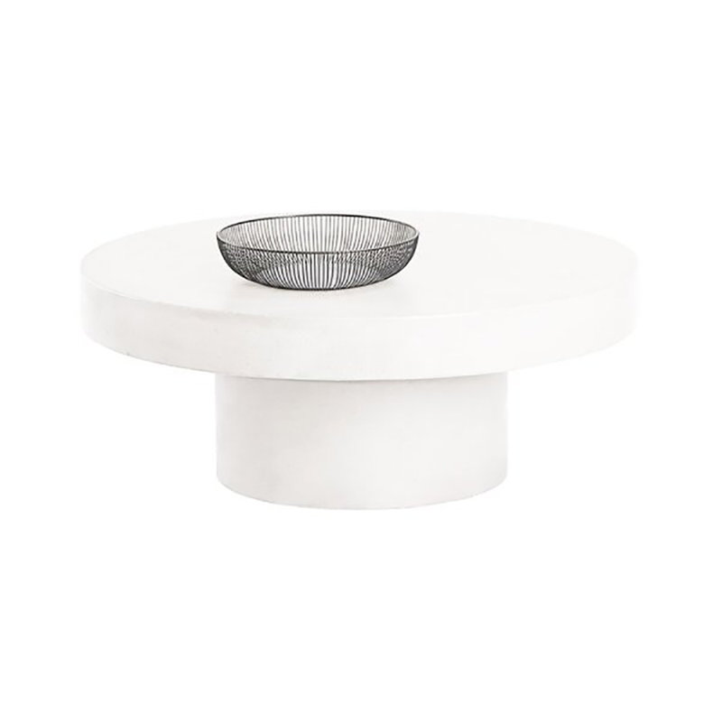 Table basse Kenton Drum, Blanc
