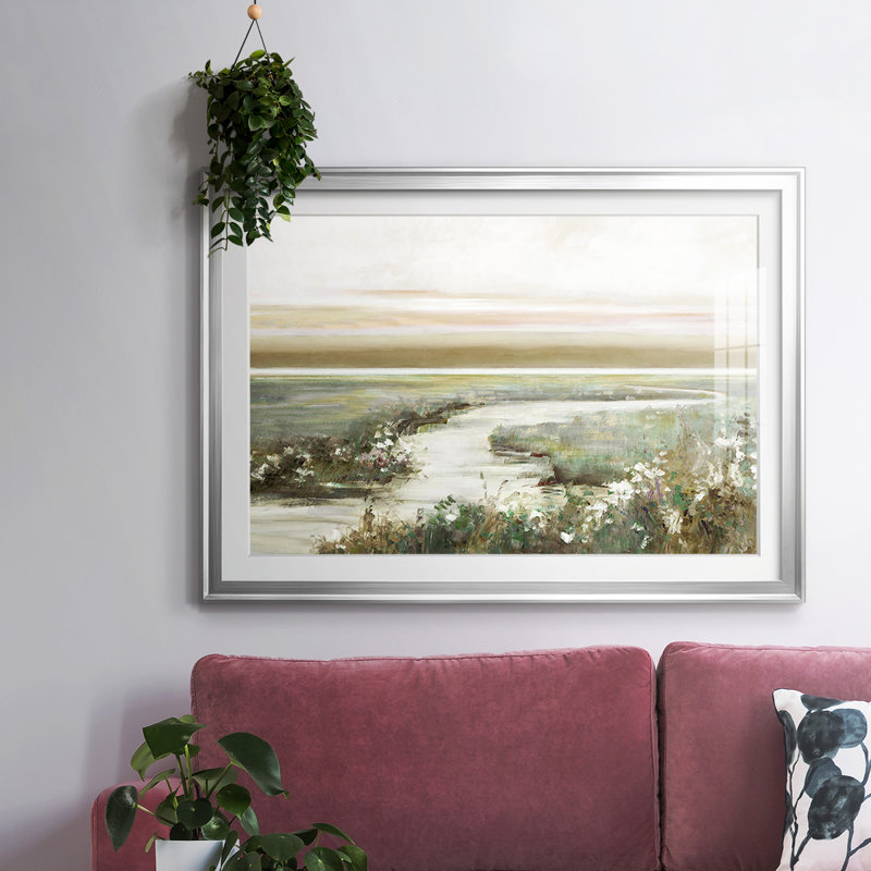 Eternity In Dawn, reproduction d'art encadrée, H 19 po x l 27 po x P 1,5 po, Argent