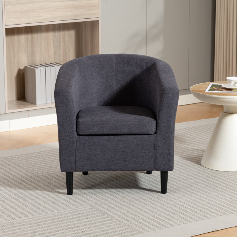 Upholstered Armchair, Charcoal Grey
