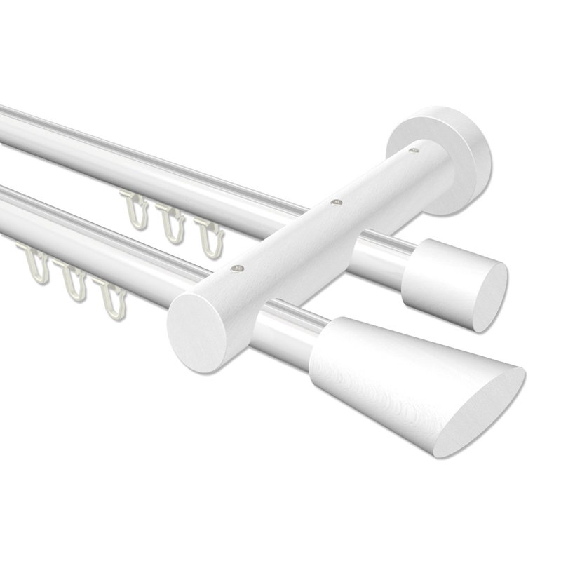Cedartown 2cm Double Curtain Pole, 5cm H x 280cm W x 18cm D