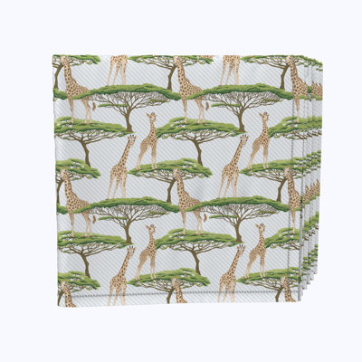 Polyester Animal Print Square Napkin