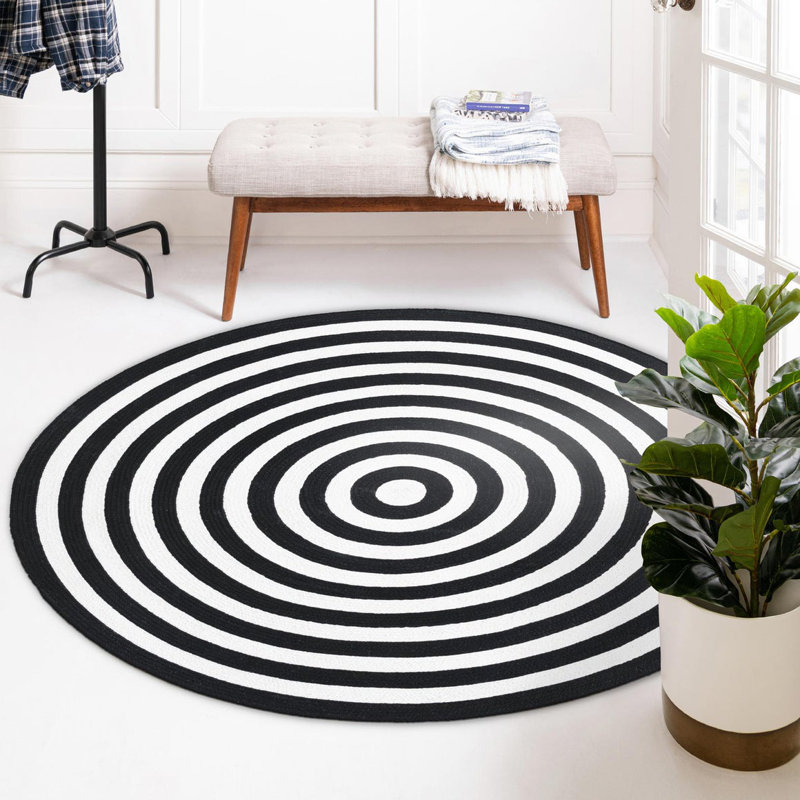 Kozan Geometric Indoor / Outdoor Rug, Round 7'10"