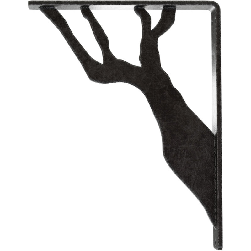 Support en fer forgé Damon, Étain antique, H 10 po x l 1,5 po x P 7,5 po