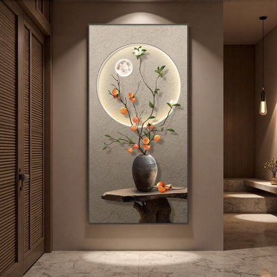 Décoration murale en porcelaine de cristal «Good Luck» de style rétro chinois