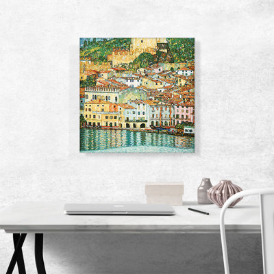«Malcesine Lake Garda 1913» par Gustav Klimt, reproduction d'art sur toile tendue