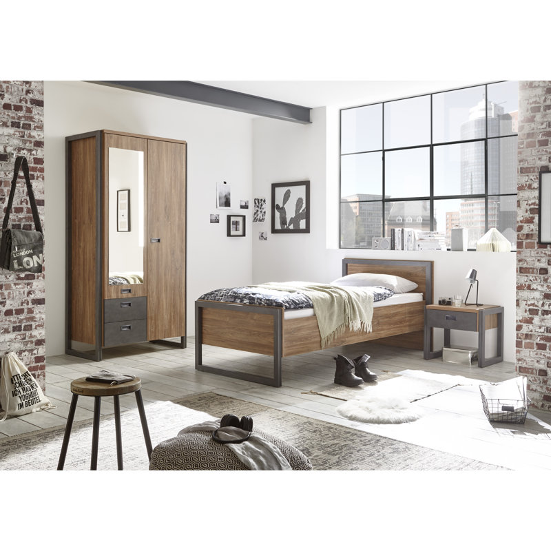 Antwan 2 Door Manufactured Wood Wardrobe