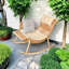 Chaise berçante en rotin