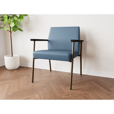 Lesro Mystic Waiting Reception Oversized Guest Chair Metal Frame