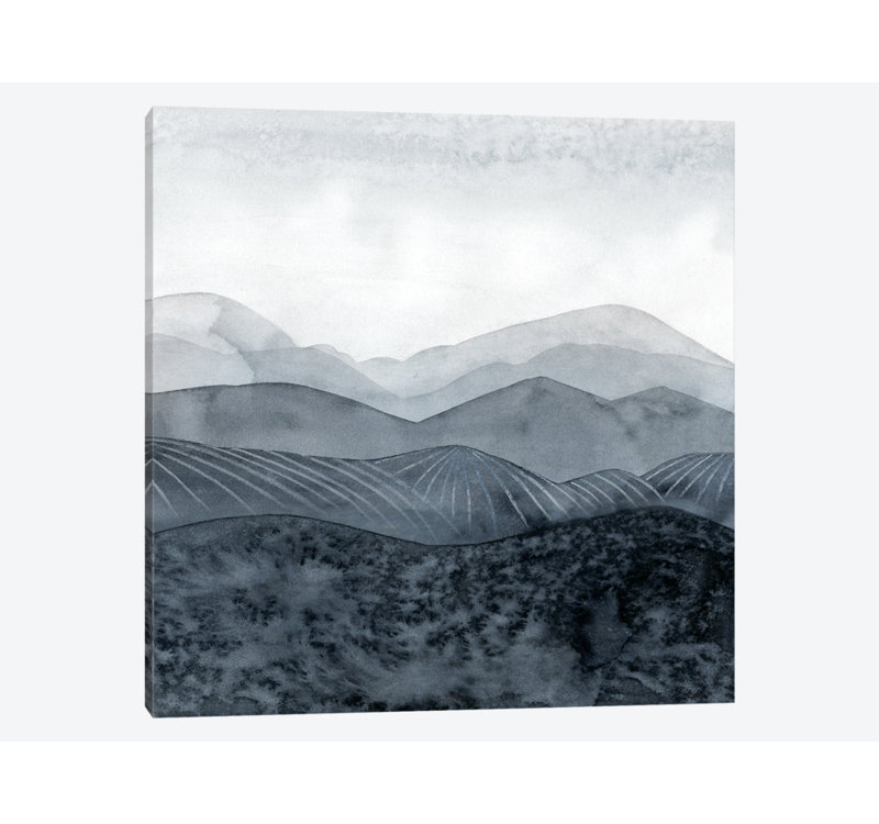 « blustering valley ii », impression sur toile, H 12 po x l 12 po x P 1,5 po, Toile tendue, Pas de tapis