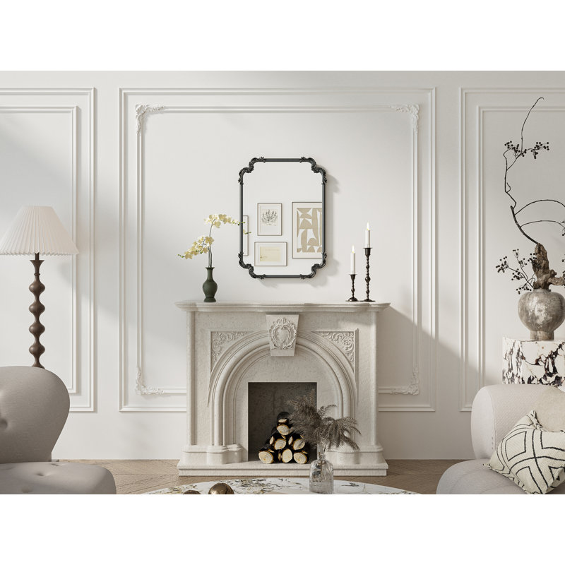 Miroir d'appoint Genan, 30 po x 22 po, Noir antique
