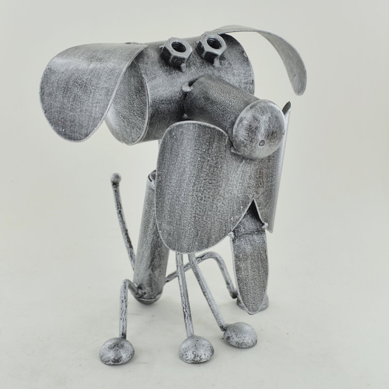 Alice Dog Metal Garden Statue