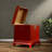 Simple Pine Solid Wood Red Trumpet Accent Trunk