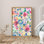 Multicolore, fleurs lumineuses, impression sur toile encadrée, art rétro, aquarelle, fleurs, fleurs sauvages, illustrations, art moderne, chic, multicolore coloré pour le salon, la chambre à coucher, le bureau