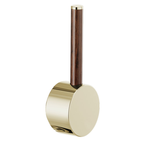 Odin® Pull-Down Faucet with Arc Spout, Polished Nickel, Wood Lever
