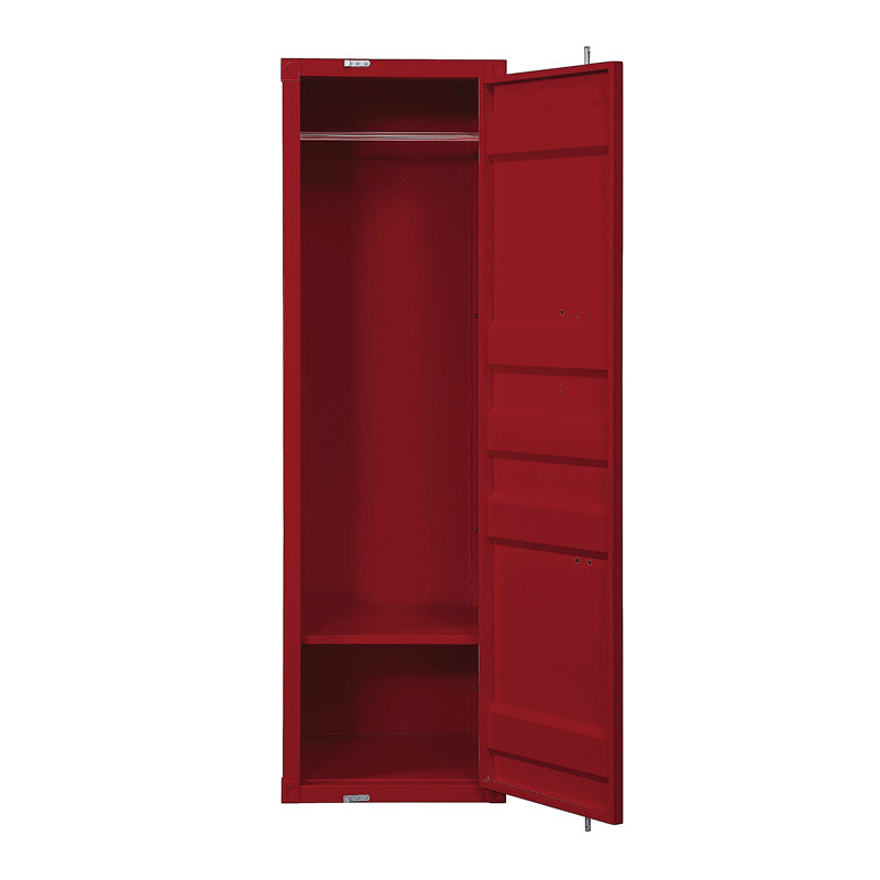 Garde-robe avec serrure de contenant pleine longueur, Red
