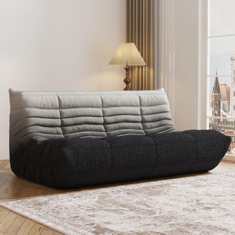 65'' W Bean Bag Chair, Lazy Floor Sofa Couch, Large Bean Bag Chair For Adults, Bean Bag Chairs For Teens With High-Resilience Foam, Non-Slip Base Floor Lounge Sofa, Living Room