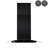 30-Inch Convertible 343 CFM Island Mount Range Hood in Black Painted Stainless Steel, Clear Curved Glass, and Carbon Filter