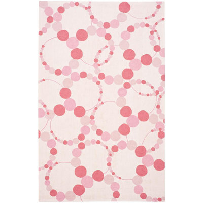 Tapis ivoire / rose Claro