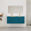 Meuble-lavabo mural 48 po avec lavabo double en résine et 3 portes à fermeture en douceur, emballage KD-1264073780