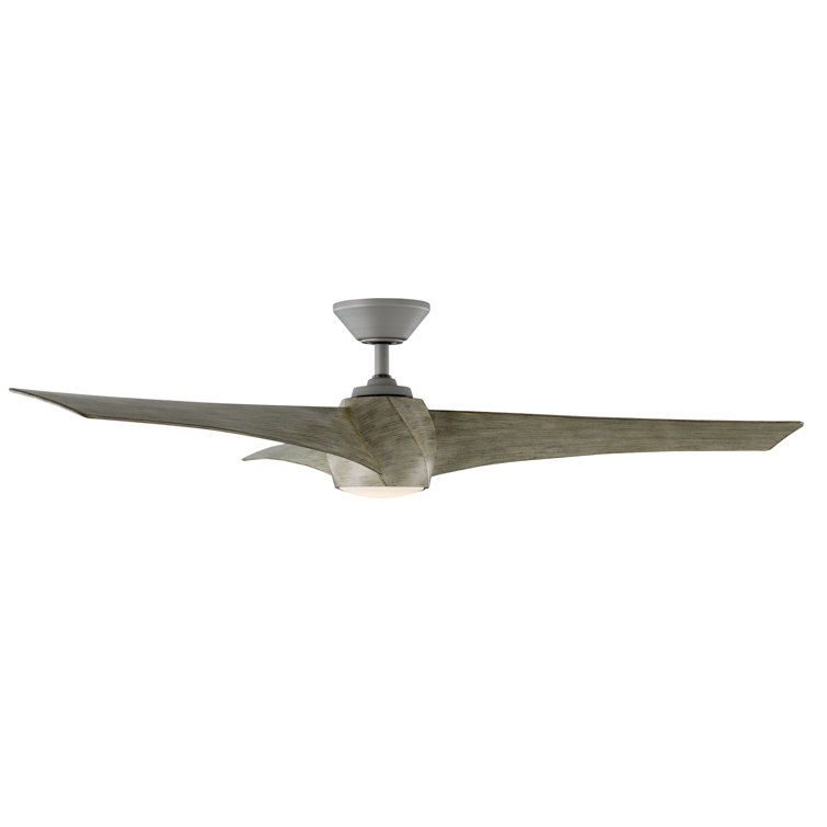 Twirl 3 - Blade Outdoor LED Smart Propeller Ceiling Fan with Remote Control and Light Kit With Selectable Color Temperature Included, Works With Alexa and iOS or Android App