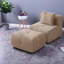 Chaises d'appoint modernes, chaise longue nuage en polyester taupe avec repose-pieds pour la maison