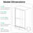 Semi- Shower Door, 44"-48"W X 72"H, 1/4" Tempered Glass, , Moderate Handle Size Bathroom Partition Smooth Opening And Closing