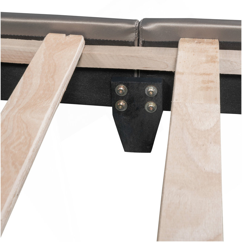 Lit plateforme tapissier pleine grandeur avec ornement en lapin gris