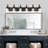 Modern 5-Light Vanity Light, Bathroom Lighting Fixture Over Mirror With Clear Glass Shade And Metal Base.-2058643484
