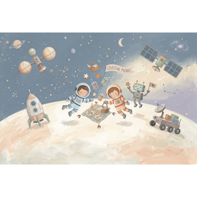 Décoration murale avec étoiles et ciel amovible
