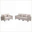Canapés et canapés 95,5 po Nolan Ensemble de causeuse 67 "avec coussins et pieds interchangeables 67" | Beige | Lin