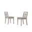 Ensemble de 2 chaises Fiorella en tissu blanc cassé de 19 po de style contemporain avec coussin