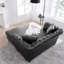 Canapé méridienne surdimensionné Velure de 63 po en cuir PU capitonné avec 2 coussins de salon-134171538