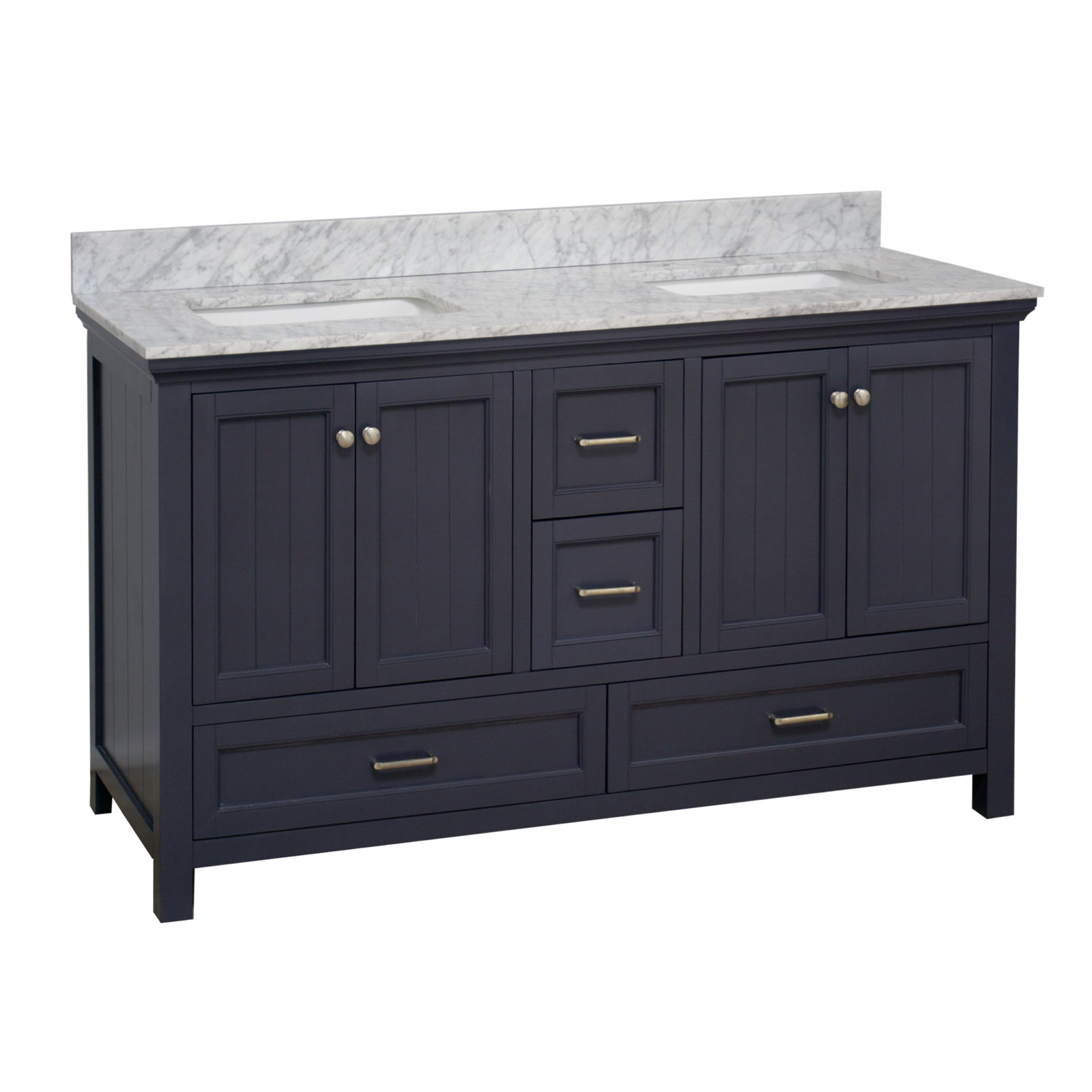 Maven 60'' Double Bathroom Vanity, Marine Gray