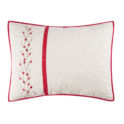 Berry Wreath Christmas Cotton Standard Sham