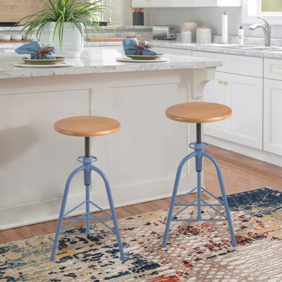 Tabouret pivotant en bois massif Jomarion
