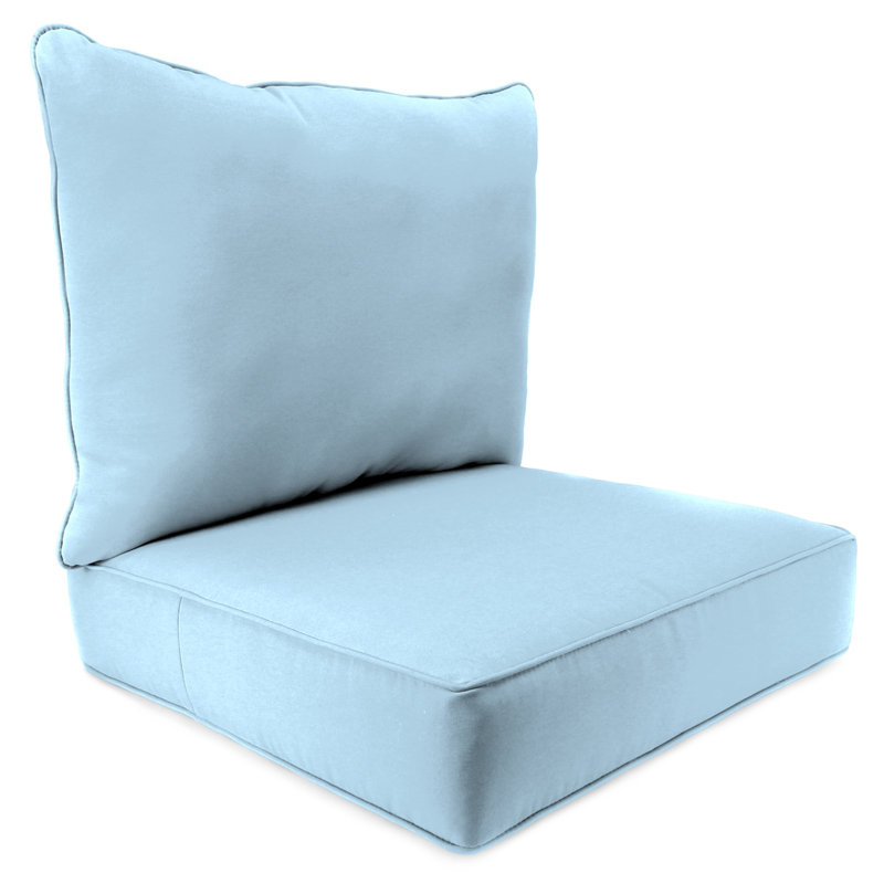 24" x 26.5" Outdoor Deep Seat Chair Cushion Set with Welt, Canvas Air Blue