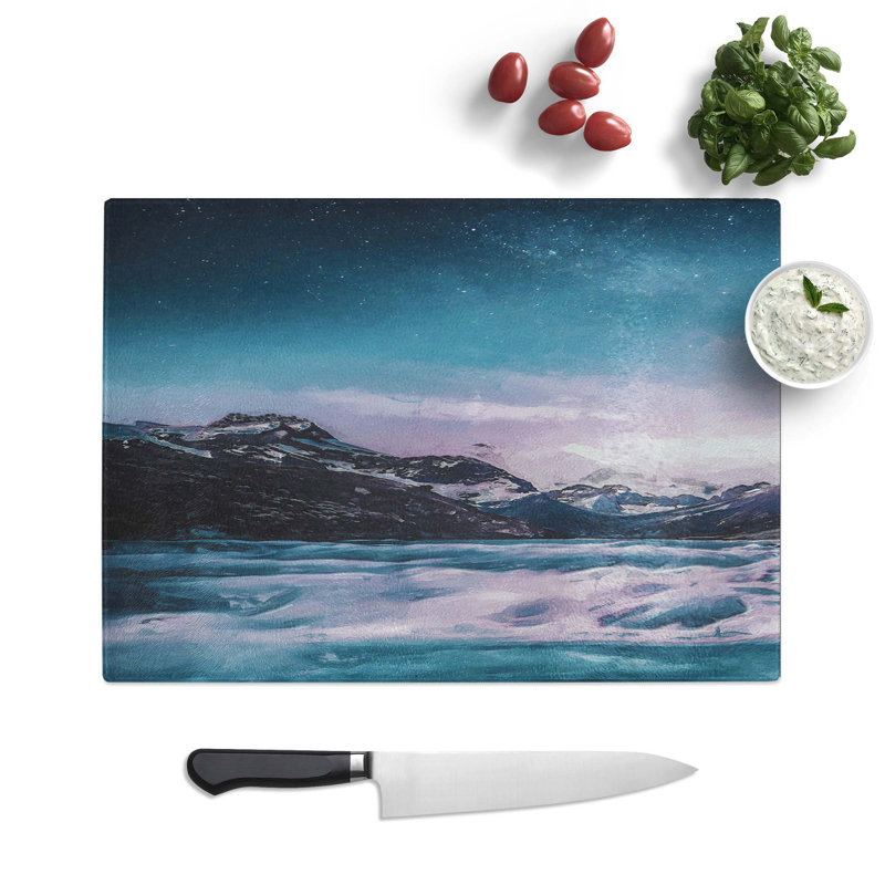 Glass Mountain River in Italy in Abstract Chopping Board, 39 cm W x 28.5 cm L