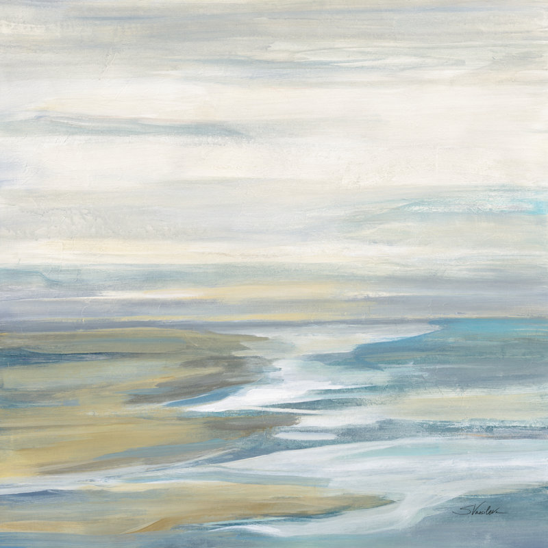 Morning Sea Light by Silvia Vassileva - Wrapped Canvas Painting, 51cm H x 51cm W