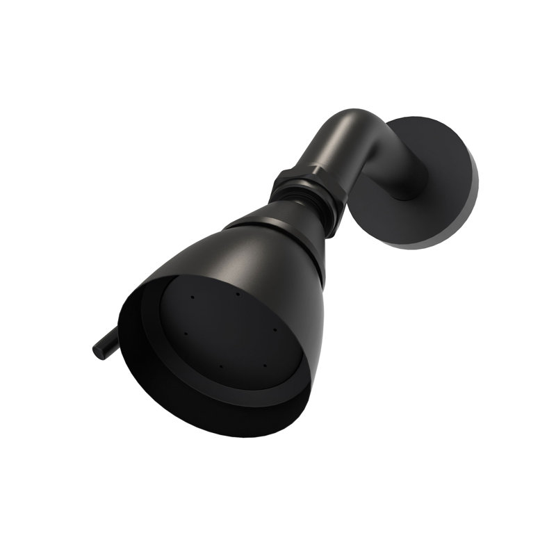 Coral Round Solid Brass Shower Faucet Set (Valve Included), Matte Black
