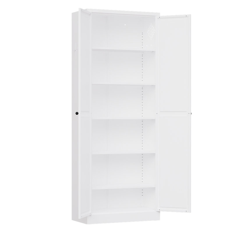 Heavy-Duty Freestanding Storage Organizer with Adjustable Shelves, H 72 po x l 27,56 po x P 13,78 po, White