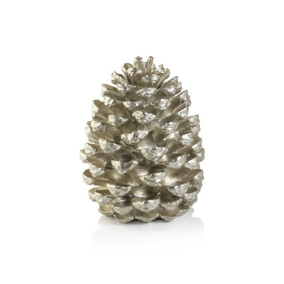 Silver Decorative Pinecone Figurine