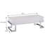 Table basse blanche brillante et chromée avec plateau relevable-1964987047