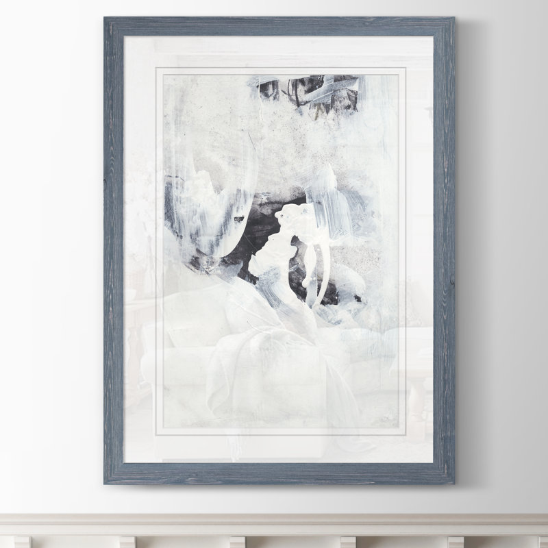 «Fire and Ice IV» par Paul Cezanne - reproduction d'art encadrée, Papier avec cadre gris, H 28 po x l 38 po x P 1,3 po