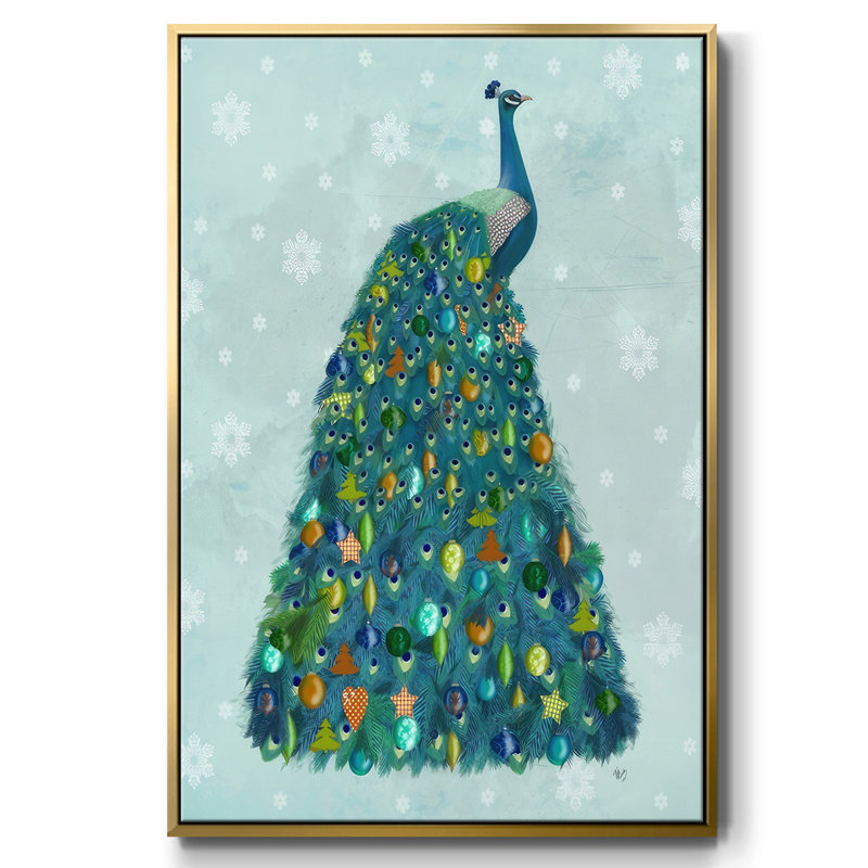 Arbre de Noël Christmas Peacock, Or, H 41 po x l 27 po x P 1,5 po