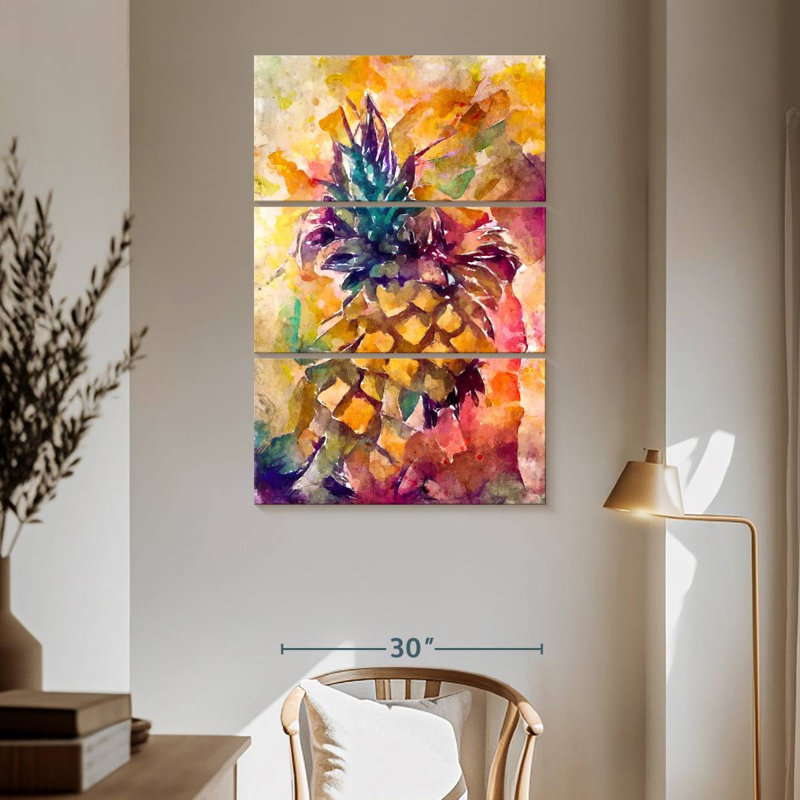 Yarlin Colorful Pineapple, 65" H x 42" W