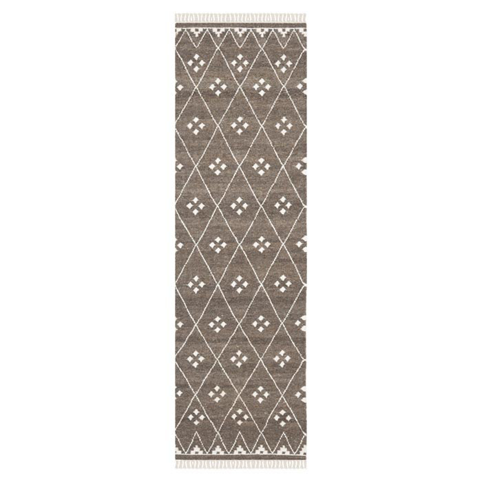 Manahan Geometric Wool Hand Woven Area Rug, Runner 69 x 244 cm