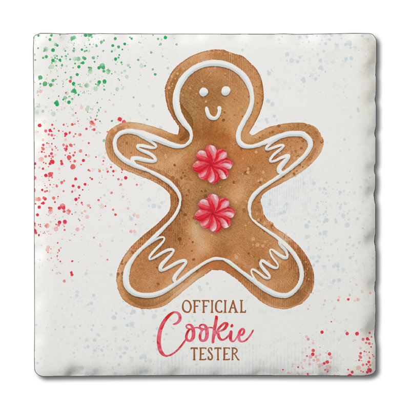 Sous-verre à carreaux unique à carreaux officiel Testeur de biscuits Créez votre propre ensemble