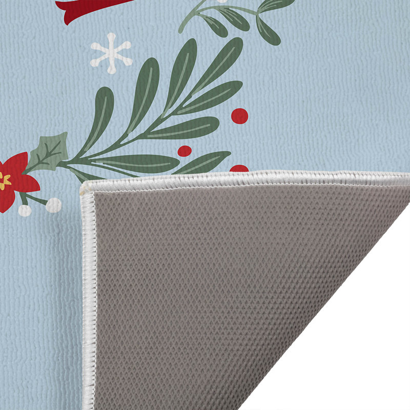 Tapis de bain «It's the Most Wondeful Time of the Year», Simple - L 34 po x l 21 po, Bleu