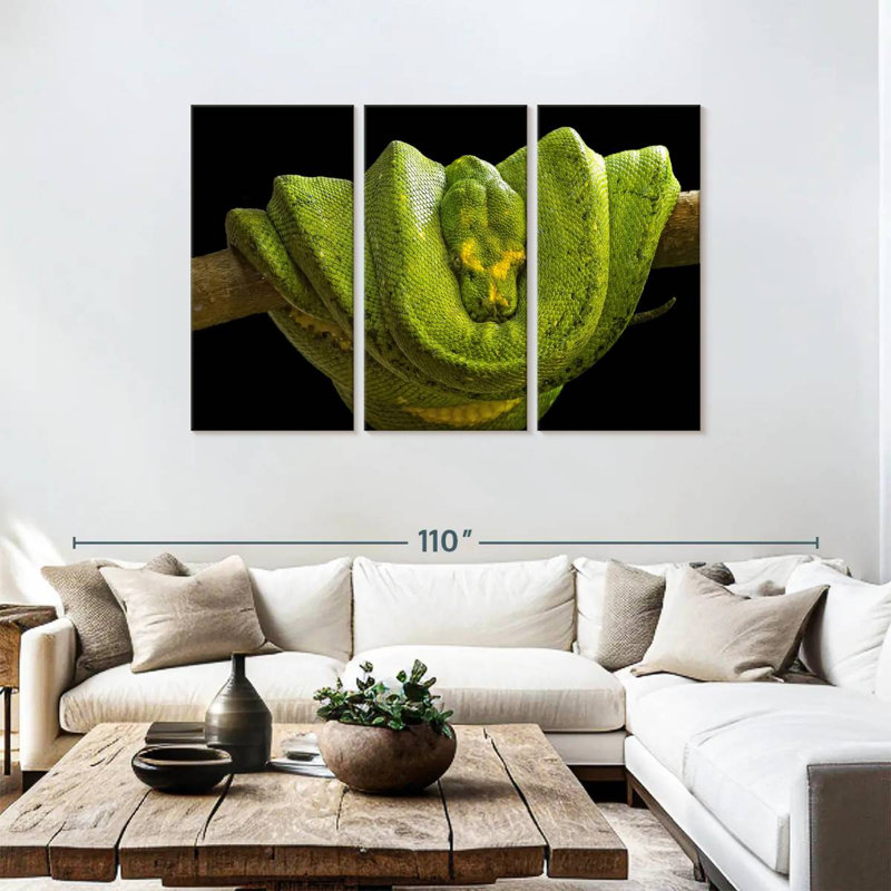 Brampt Green Boa Constrictor, 48" H x 74" W